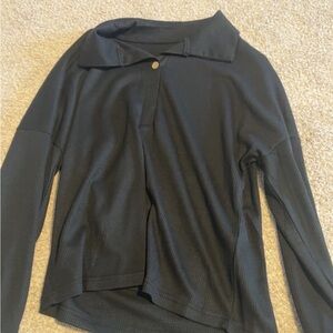 SHEIN Black Long Sleeve Top